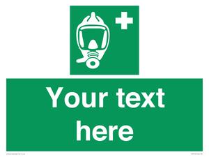 Custom sign safe condition Emergency escape breathing device